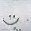 Smiley im Schnee: sehr kalt aber auch sehr gut gelaunt